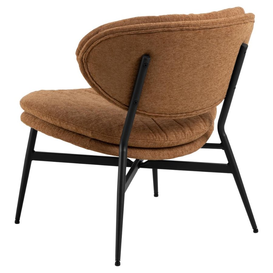 Burma Lounge Stol Terracotta Stof Stel