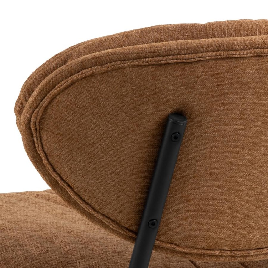 Burma Lounge Stol Terracotta Stof Stel