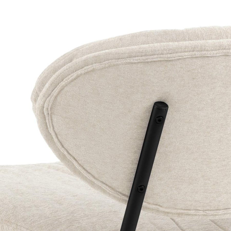 Burma Loungestol Beige Stof Stel Sort