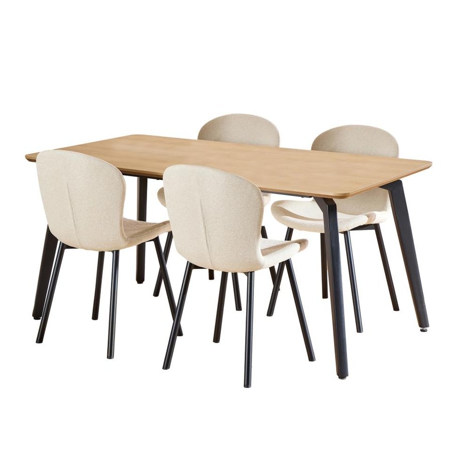 cadiz-spisebordsst-med-spisebordsstole-i-beige-apia-stof-bord-i-natur-H000025043-2 Cadiz Spisebordssæt Spisebordsstole Beige Apia Stof
