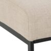 Caix Firkantet Puf Beige Stof Lodret
