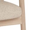Calvin Spisebordsstol Beige Stof Armlæn Stel