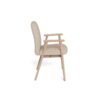 Calvin Spisebordsstol Beige Stof Armlæn Stel