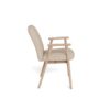 Calvin Spisebordsstol Beige Stof Armlæn Stel