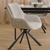 carrie-spisebordsstol-i-sand-stof-med-armln-og-stel-i-sort-stl-fra-act-0000109557-1 Carrie Spisebordsstol Sand Stof Armlæn Stel