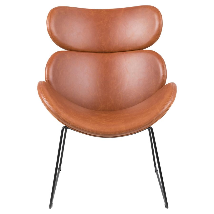 Cazar Lounge Stol Cognac Pu Vintage