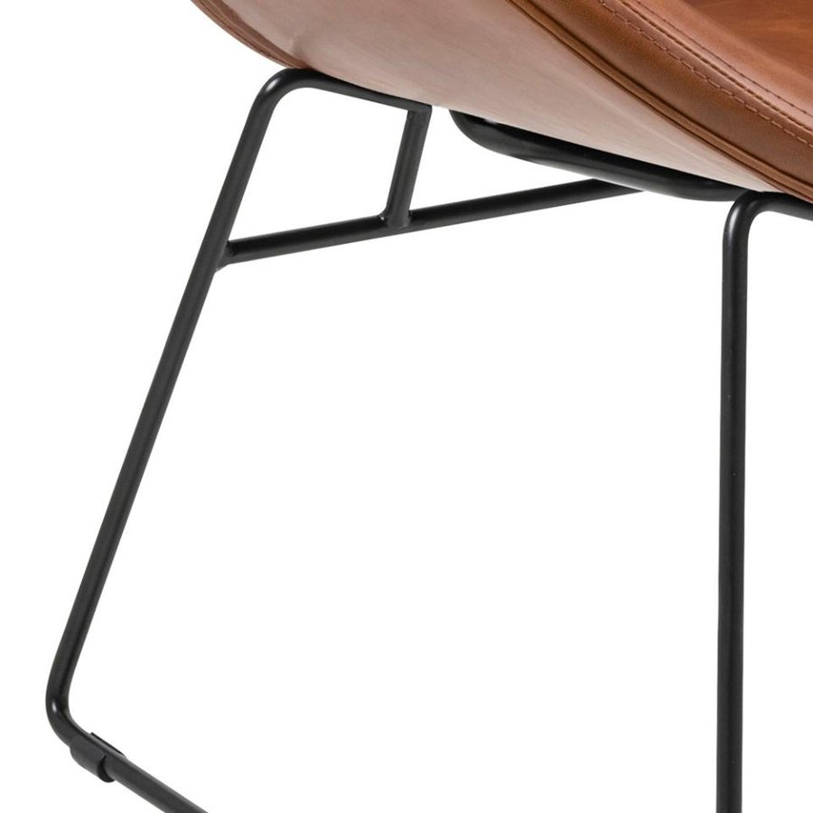 Cazar Lounge Stol Cognac Pu Vintage