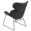 Cazar Lounge Stol Sort Pu Stel