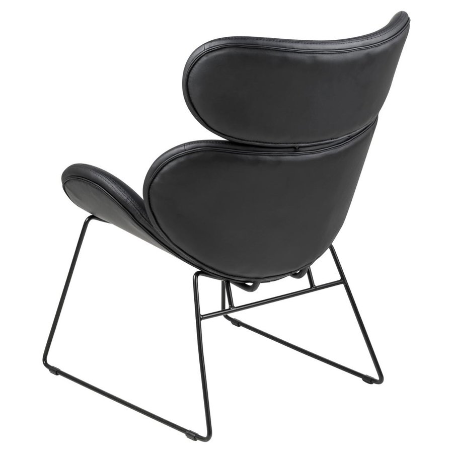 Cazar Lounge Stol Sort Pu Stel