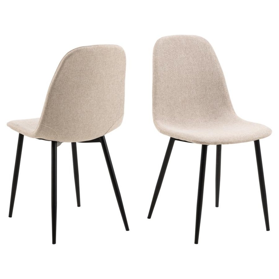 Celia Spisebordsstol Beige Stof Horisontal Syning