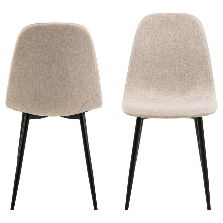 Celia Spisebordsstol Beige Stof Horisontal Syning