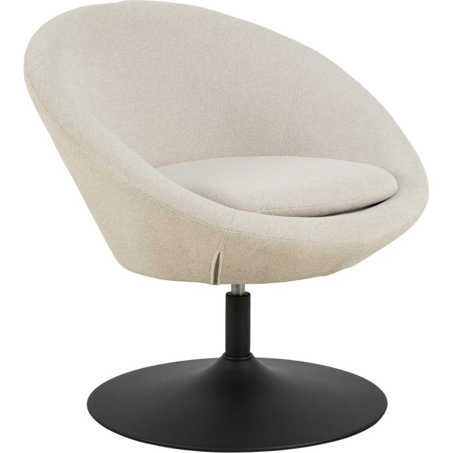 Center Lounge Stol Beige Stof Armlæn