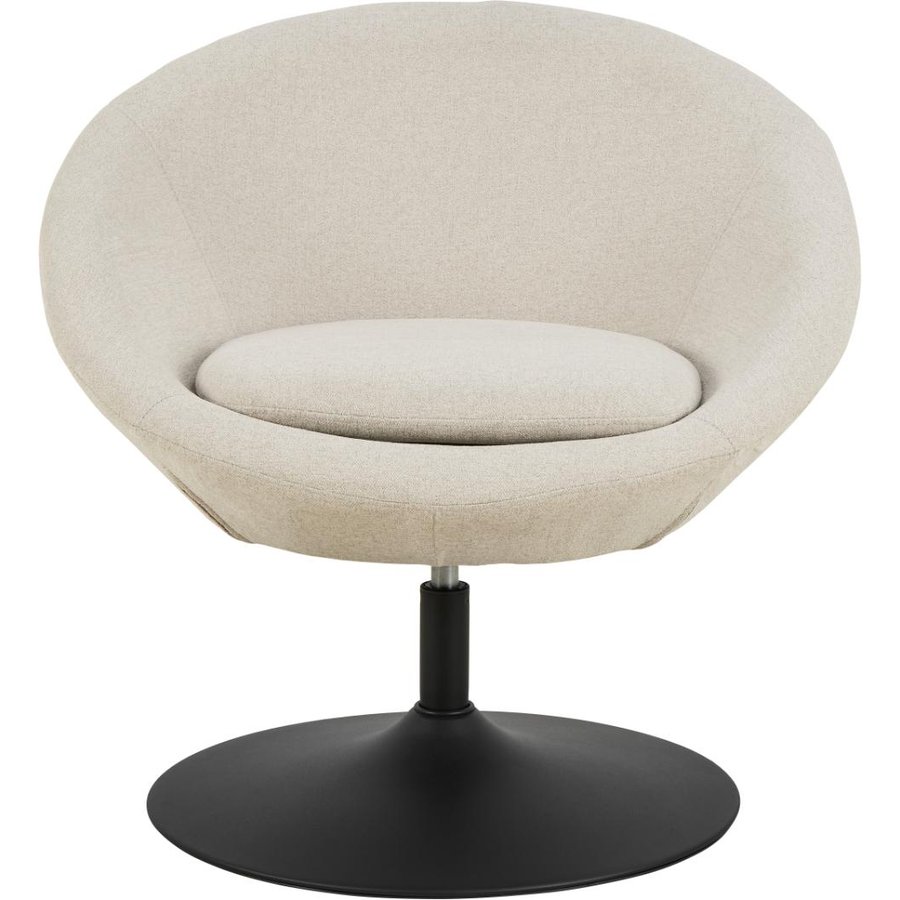 Center Lounge Stol Beige Stof Armlæn