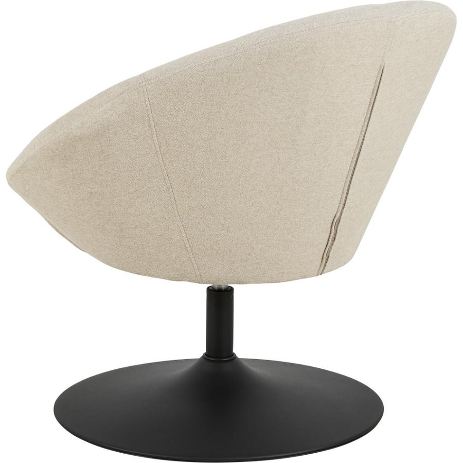 Center Lounge Stol Beige Stof Armlæn