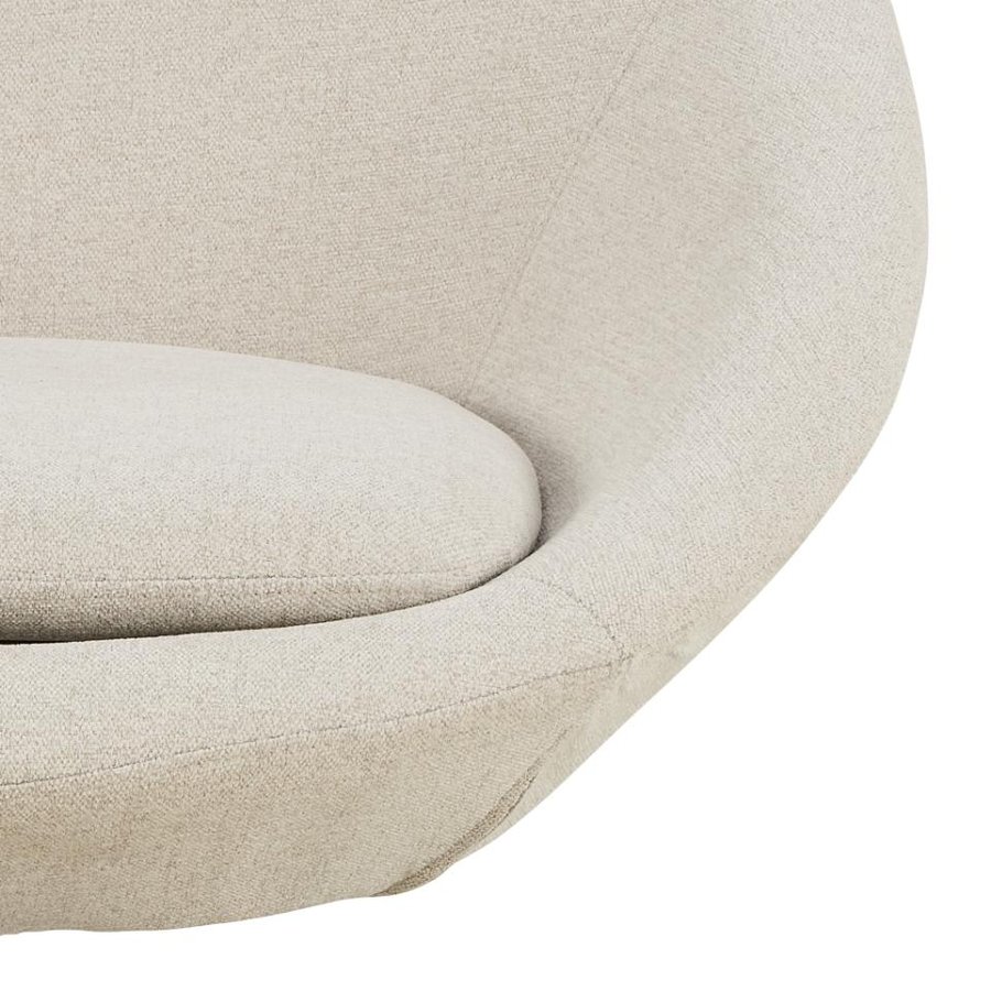Center Lounge Stol Beige Stof Armlæn