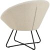 Center Loungestol Beige Stof Armlæn Stel
