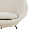 Center Loungestol Beige Stof Armlæn Stel