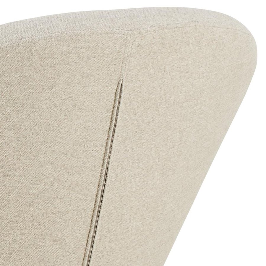 Center Loungestol Beige Stof Armlæn Stel