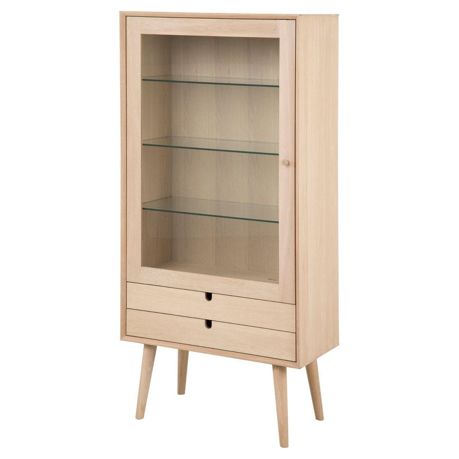 Century Vitrine Hvidpigmenteret Egetræ Stel Hvidpigmenteret