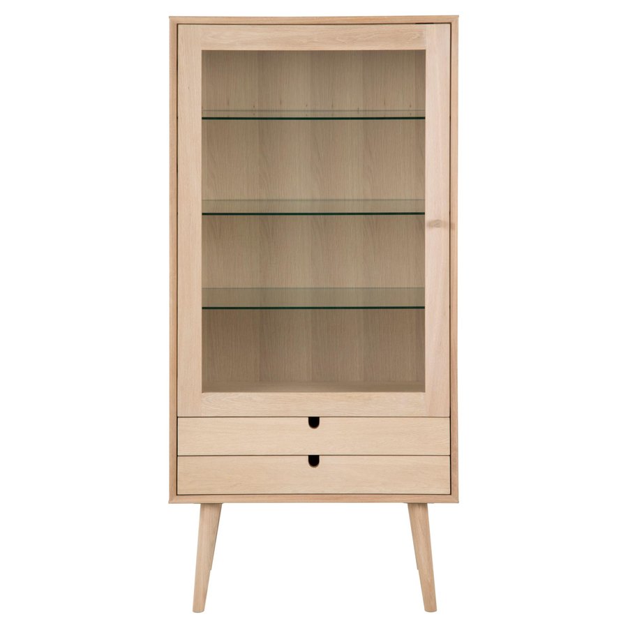 Century Vitrine Hvidpigmenteret Egetræ Stel Hvidpigmenteret
