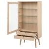 Century Vitrine Hvidpigmenteret Egetræ Stel Hvidpigmenteret