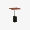 CHAO Sidebord med Marmorplade i Rustrød & Sort Metalstel fra Nordal | 40x40x57 cm hos uniquebeds, home & living - Billede 1