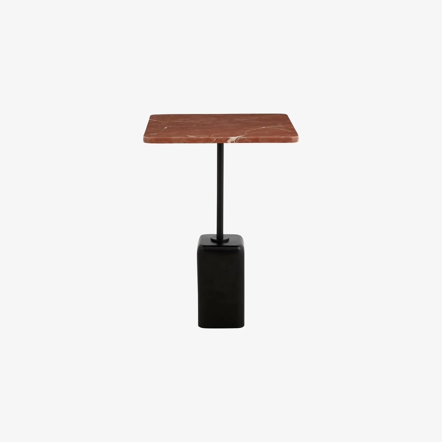 CHAO Sidebord med Marmorplade i Rustrød & Sort Metalstel fra Nordal | 40x40x57 cm hos uniquebeds, home & living - Billede 6
