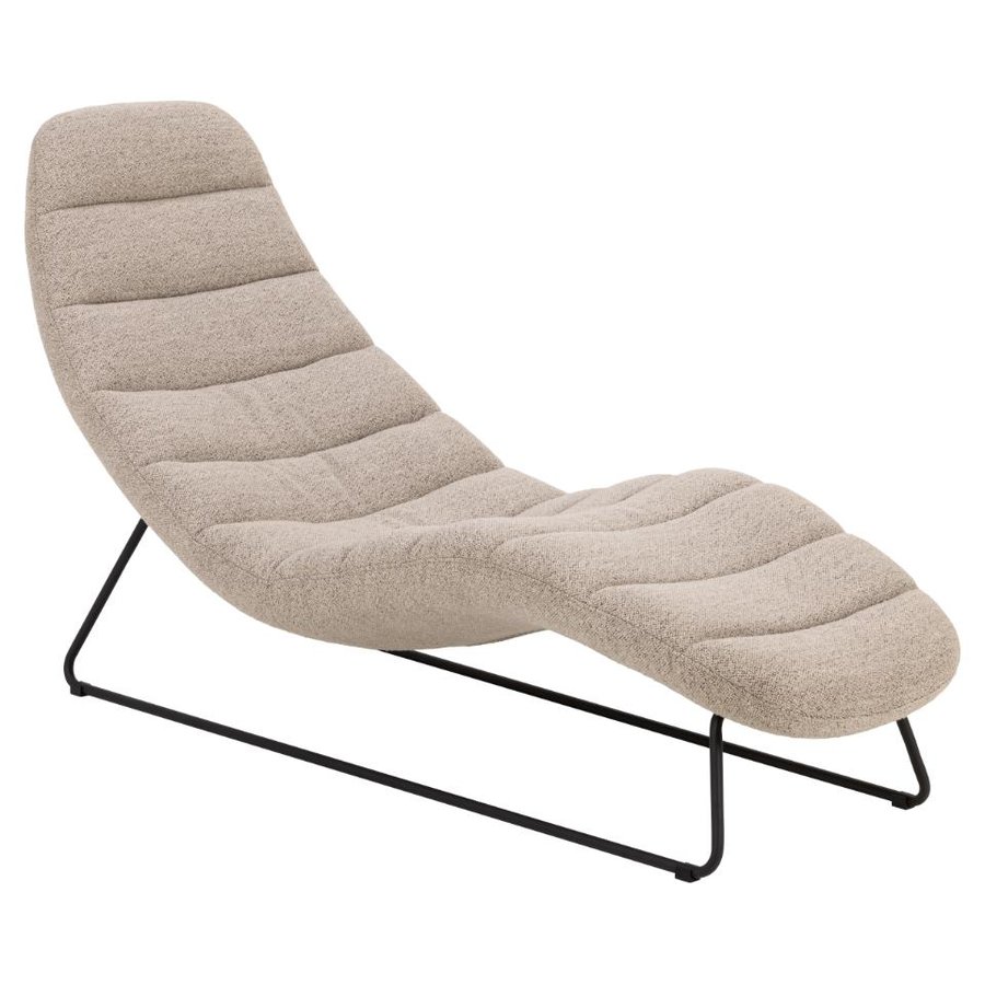 Chaplin Chaiselong Beige Stof Horisontal Syning
