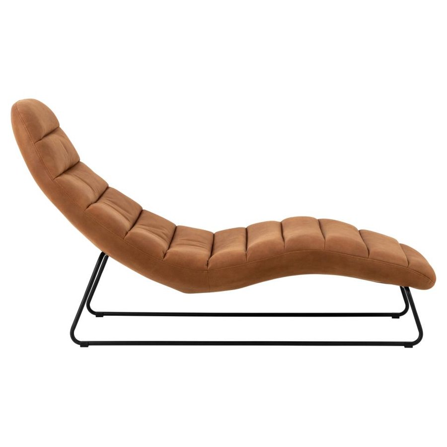 Chaplin Chaiselong Cognac Stof Horisontal Syning