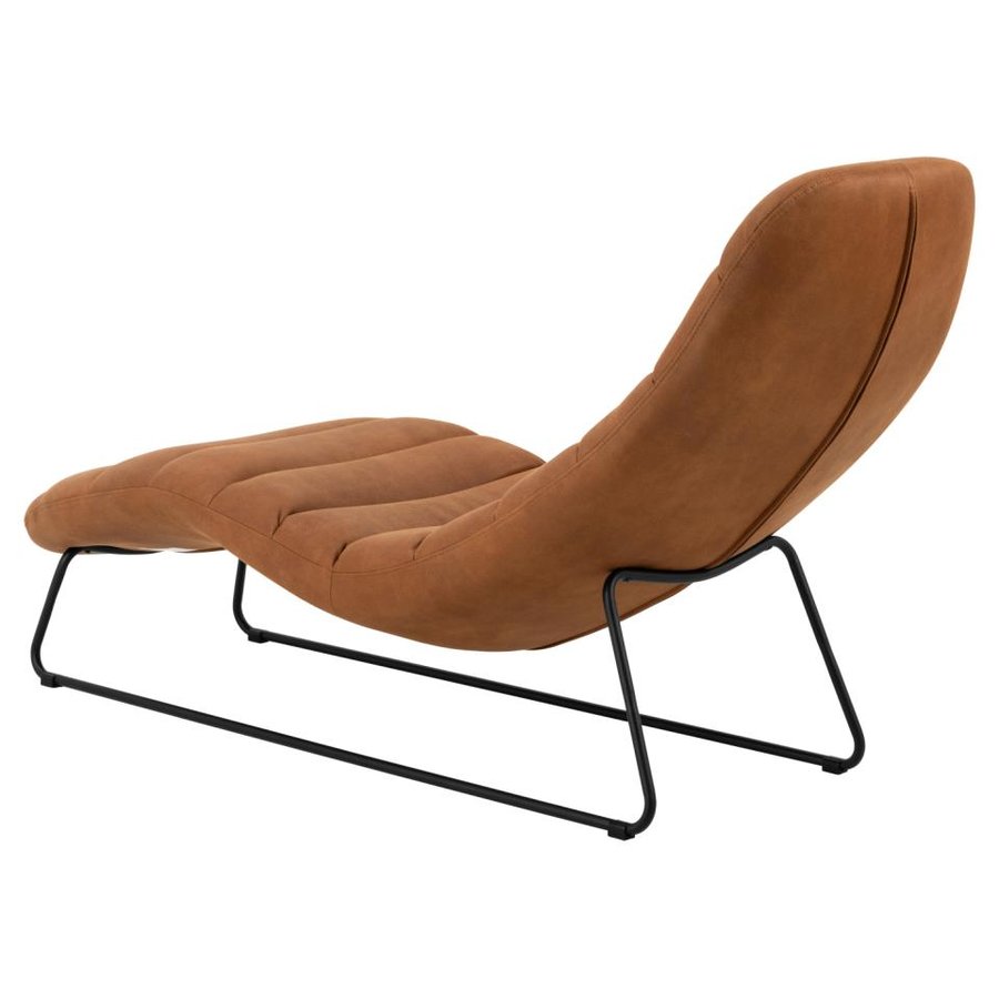 Chaplin Chaiselong Cognac Stof Horisontal Syning