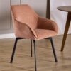 Clara Spisebordsstol Rosewood Stof Armlæn Stel
