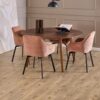 Clara Spisebordsstol Rosewood Stof Armlæn Stel