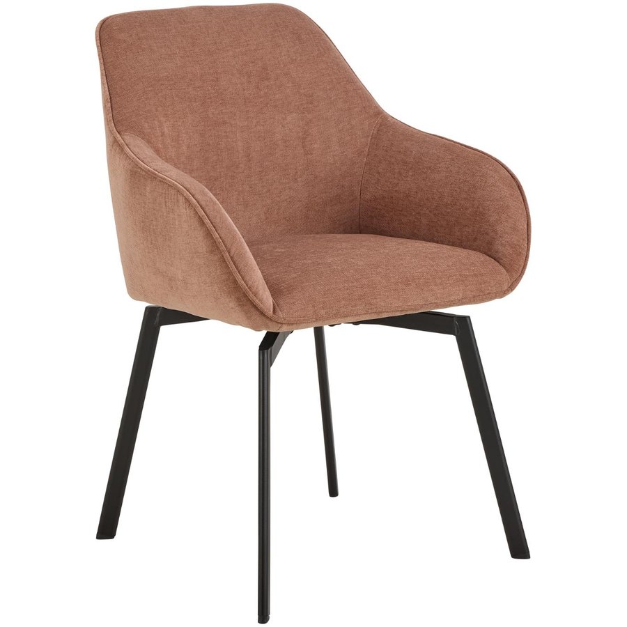 Clara Spisebordsstol Rosewood Stof Armlæn Stel