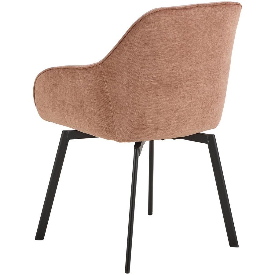 Clara Spisebordsstol Rosewood Stof Armlæn Stel