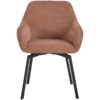 Clara Spisebordsstol Rosewood Stof Armlæn Stel