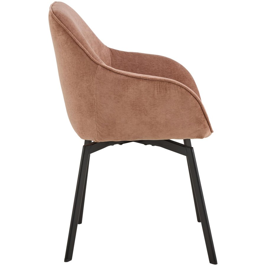 Clara Spisebordsstol Rosewood Stof Armlæn Stel