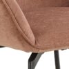Clara Spisebordsstol Rosewood Stof Armlæn Stel