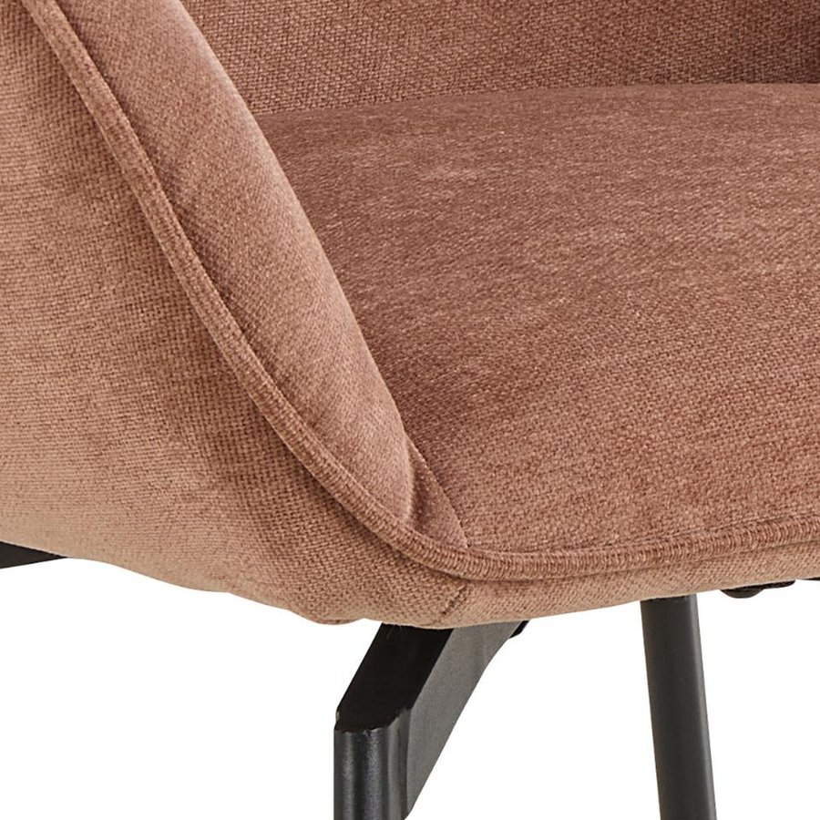 Clara Spisebordsstol Rosewood Stof Armlæn Stel