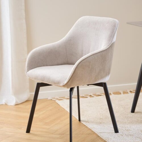 Clara Spisebordsstol Armlæn Beige Actona