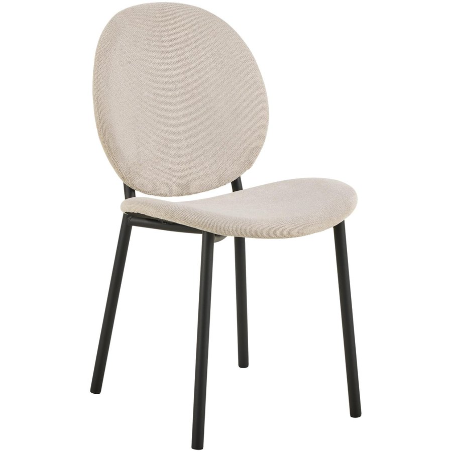 Cliff Spisebordsstol Beige Stof Lynlås Stel