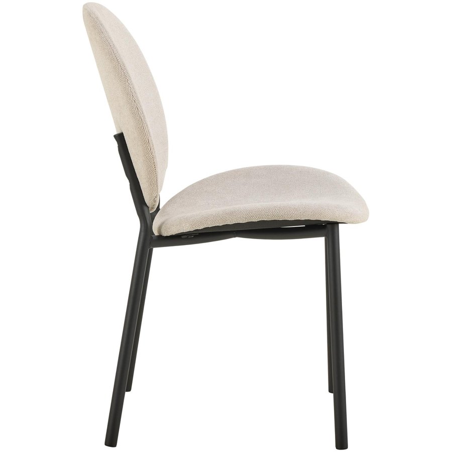 Cliff Spisebordsstol Beige Stof Lynlås Stel