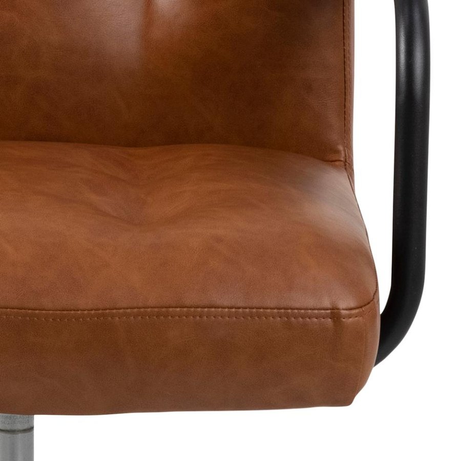Cosmo Skrivebordsstol Cognac Pu Armlæn Stel
