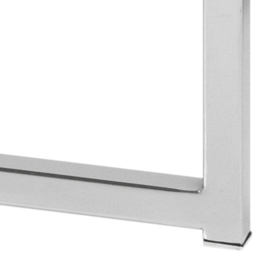 Cross Hjørnebord Klar Glas Stel Krom