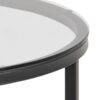 Cross Rund Hjørnebord Røgfarvet Glas Stel
