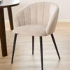 daniella-spisebordsstol-i-beige-stof-med-armln-og-stel-i-sort-stl-fra-0000109068-1 Daniella Spisebordsstol Beige Stof Armlæn Stel