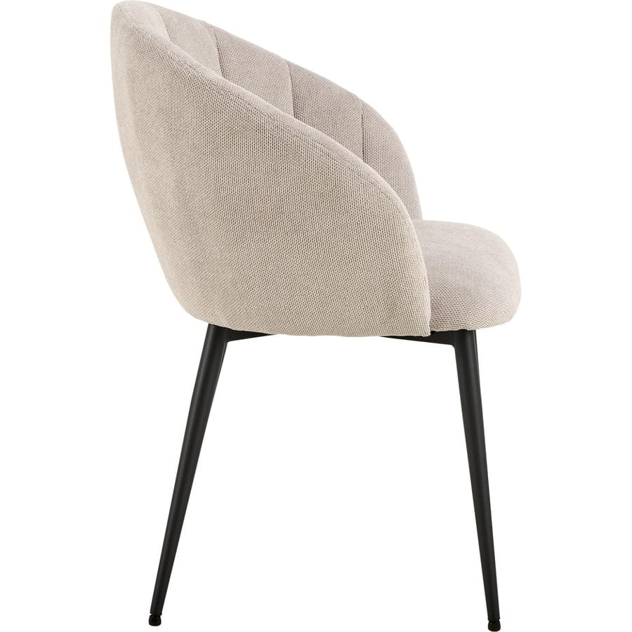 daniella-spisebordsstol-i-beige-stof-med-armln-og-stel-i-sort-stl-fra-0000109068-7 Daniella Spisebordsstol Beige Stof Armlæn Stel