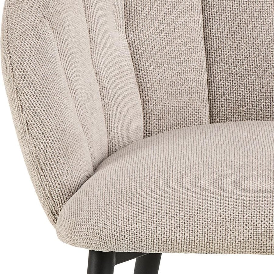 daniella-spisebordsstol-i-beige-stof-med-armln-og-stel-i-sort-stl-fra-0000109068-9 Daniella Spisebordsstol Beige Stof Armlæn Stel