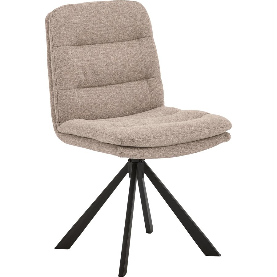 Dean Spisebordsstol Beige Stof Drejefunktion Stel
