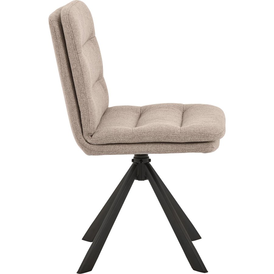 Dean Spisebordsstol Beige Stof Drejefunktion Stel