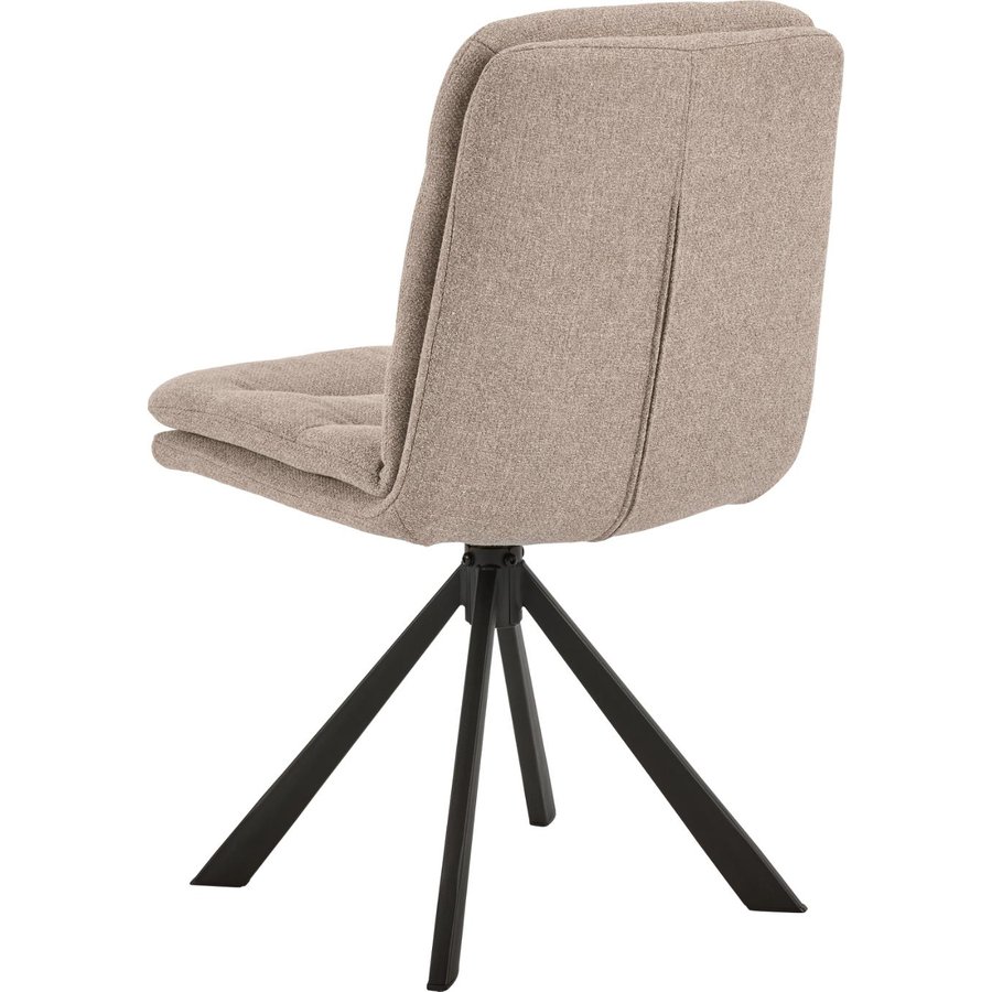 Dean Spisebordsstol Beige Stof Drejefunktion Stel